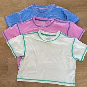 Hanna Andersson athletic crop tees